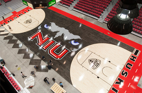 New basketball floor