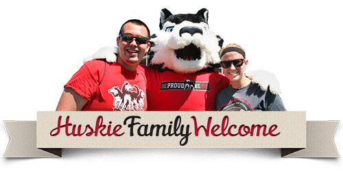 Huskie Family Welcome logo