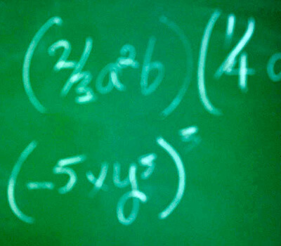 Photo of math equations on a chalkboard