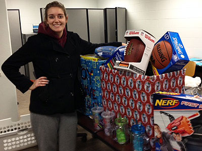 Nicole Sather is among the NIU students who made the gift drive a success.