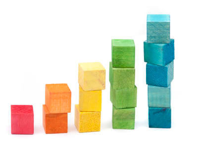 Columns of building blocks