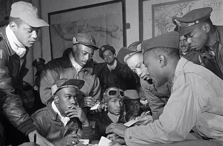 Photo of Tuskegee Airmen (courtesy of Chicago chapter)