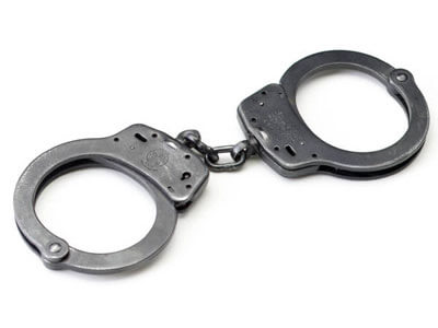 A photo of handcuffs