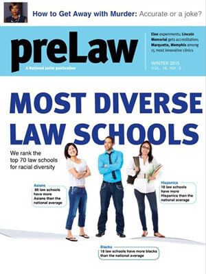 Cover of preLaw: Most Diverse Law Schools