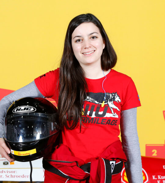 Supermileage Team driver Lindsey Dodis