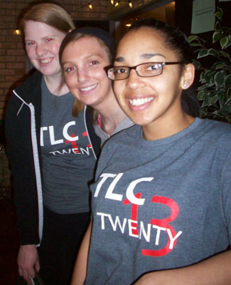 Students in TLC T-shirts