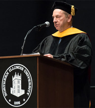 Nigel Lockyer, director of Fermi National Accelerator Laboratory, received an honorary doctorate from NIU in May. 