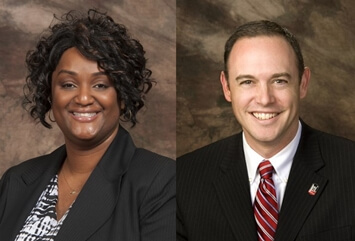 Administrative Task Force co-chairs Michelle Pickett and Matt Streb