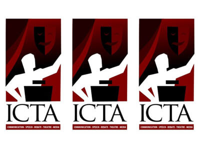 Logo of the Illinois Communication and Theatre Association