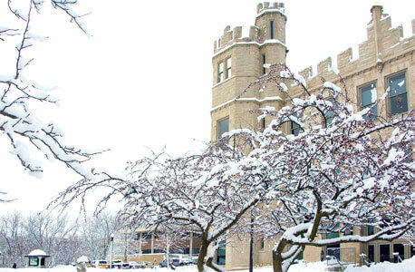 Altgeld Hall in winter