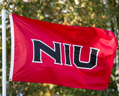 Photo of an NIU flag
