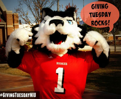 Victor E. Huskies says “Giving Tuesday Rocks!”