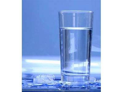 A glass of tap water