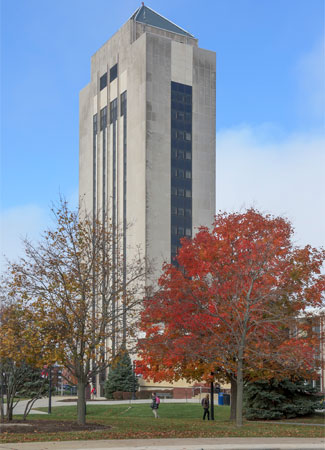 Holmes Student Center in fall