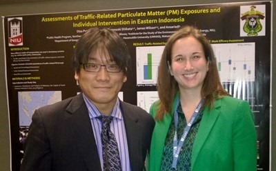Disa Patel with her adviser, Professor Tomoyuki Shibata