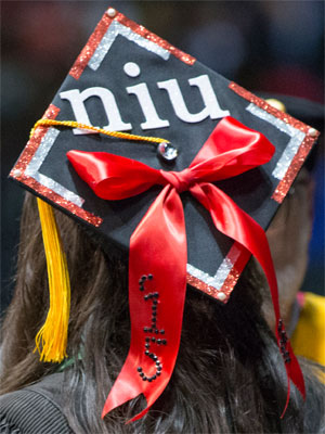 NIU graduation cap
